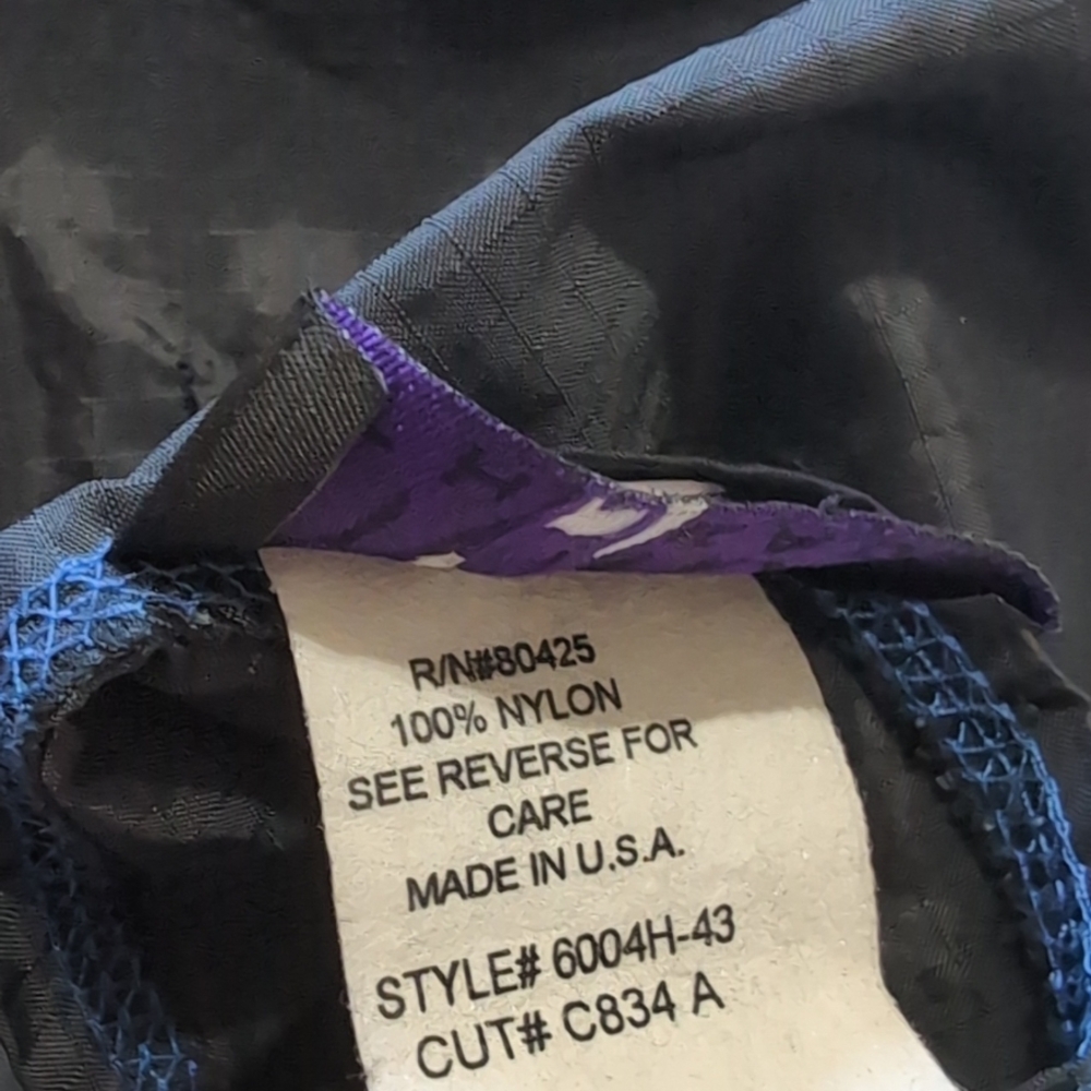 1999 Vintage Morbid Threads 100% Nylon Black & Blue Zip Front Skirt XL - Picture 11 of 15